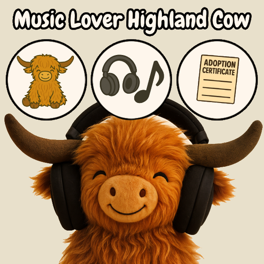 Music Lover Highland Cow